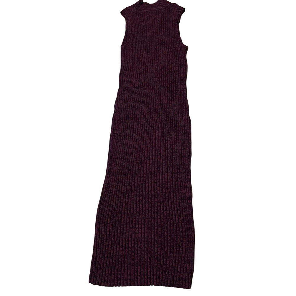 House of Harlow 1960 Burgundy Ribbed Mock Neck Sleeveless Maxi Dress M NWOT - Picture 7 of 7